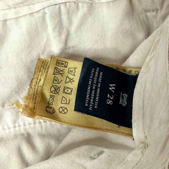 Scotch & Soda Flat Front 9" Chino Stretch Shorts Mens 28 Beige Cream - Picture 10 of 11